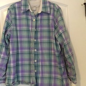 LlBean S Pet lines long sleeve top